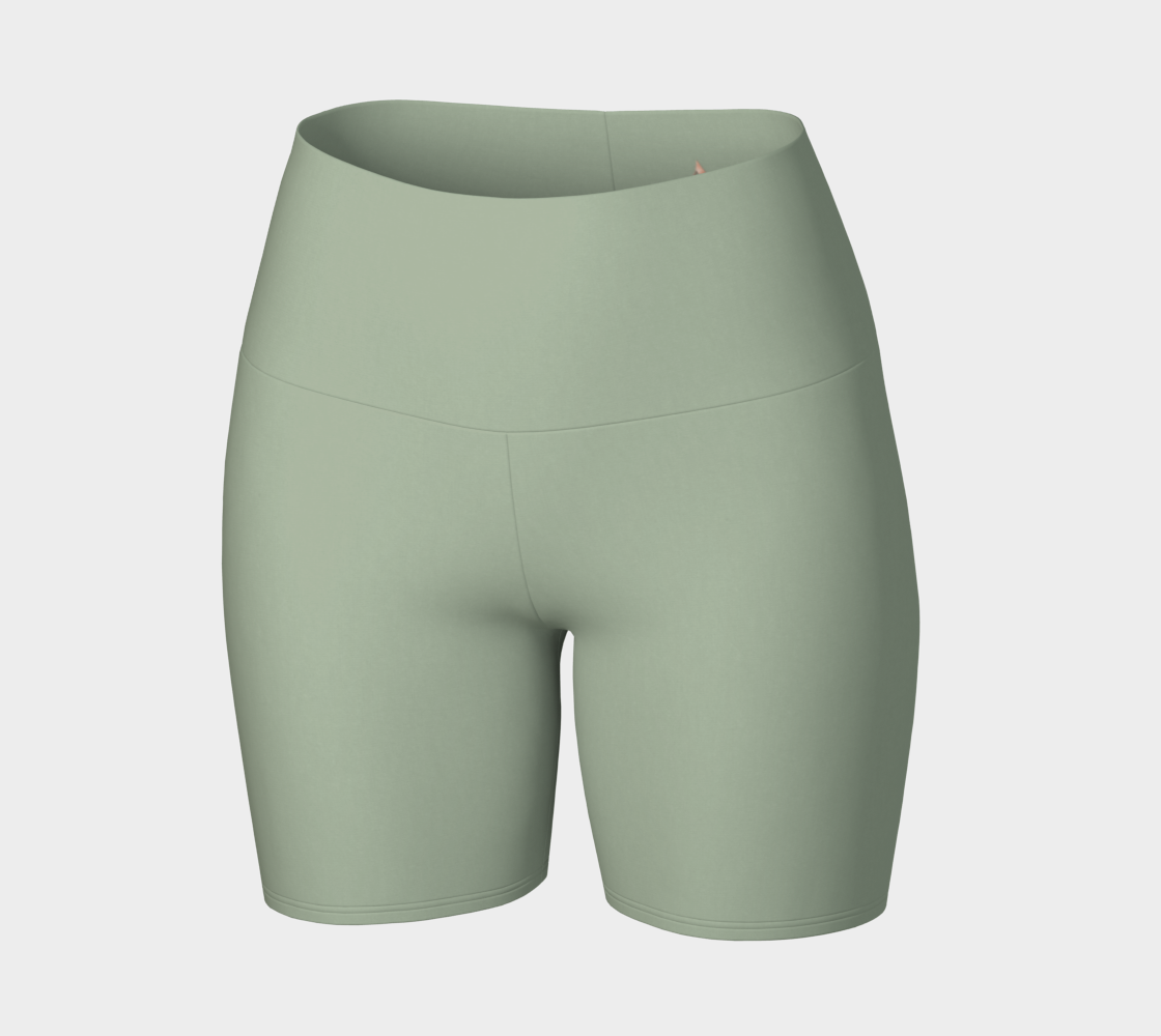 Yoga Short™ – Sage | Luxury High-Waist Yoga Shorts | AHMYDI