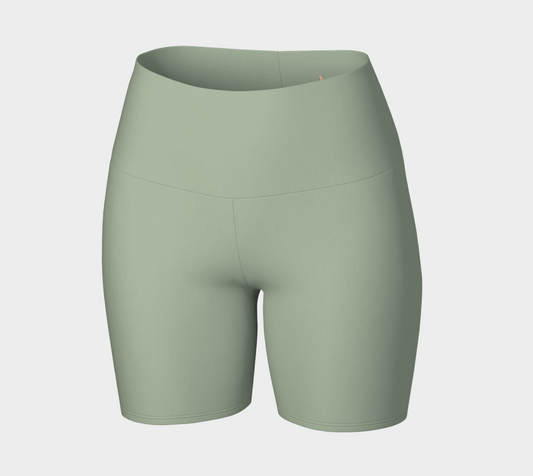 Yoga Short™ – Sage | Luxury High-Waist Yoga Shorts | AHMYDI