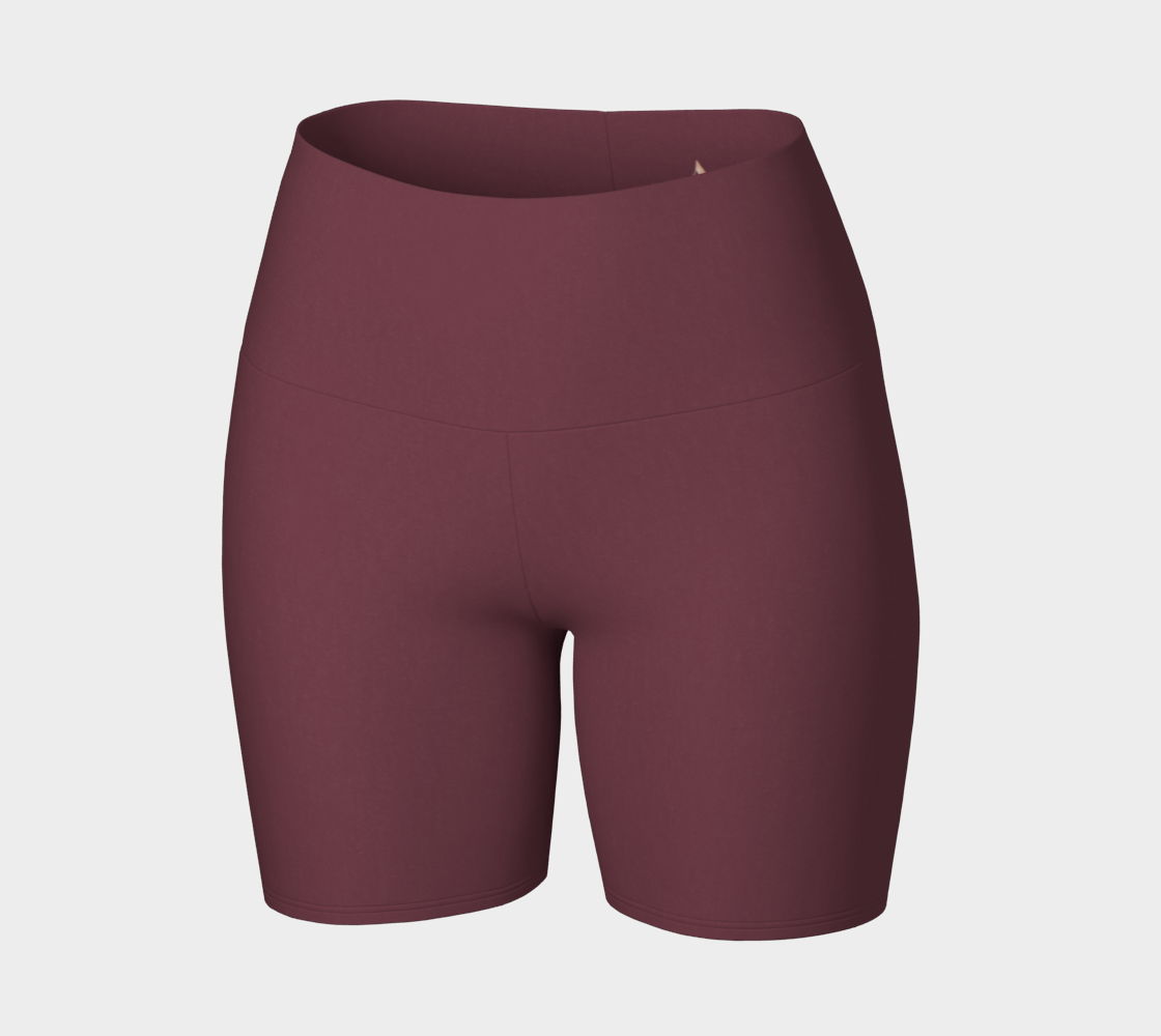 Yoga Short™ – Merlot | Luxury High-Waist Yoga Shorts | AHMYDI