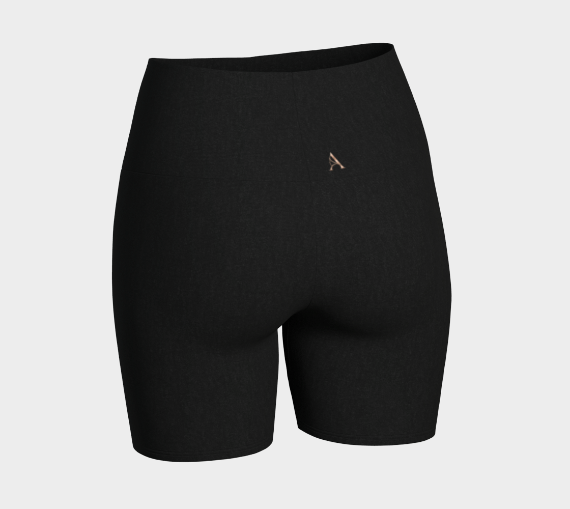 Yoga Short™ – Black | Luxury High-Waist Yoga Shorts | AHMYDI