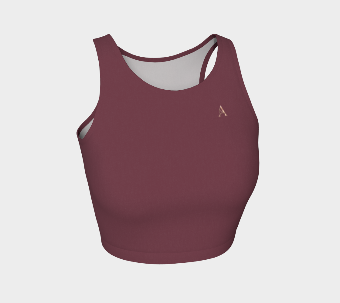 Aesthetic Crop™ – Merlot | Luxury Athletic Crop Top | AHMYDI