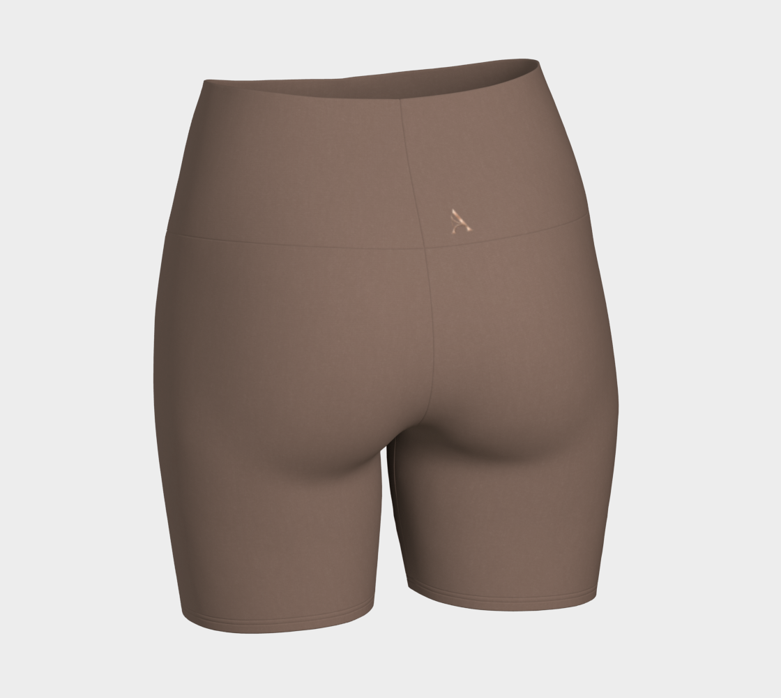 Yoga Short™ – Mocha | Luxury High-Waist Yoga Shorts | AHMYDI
