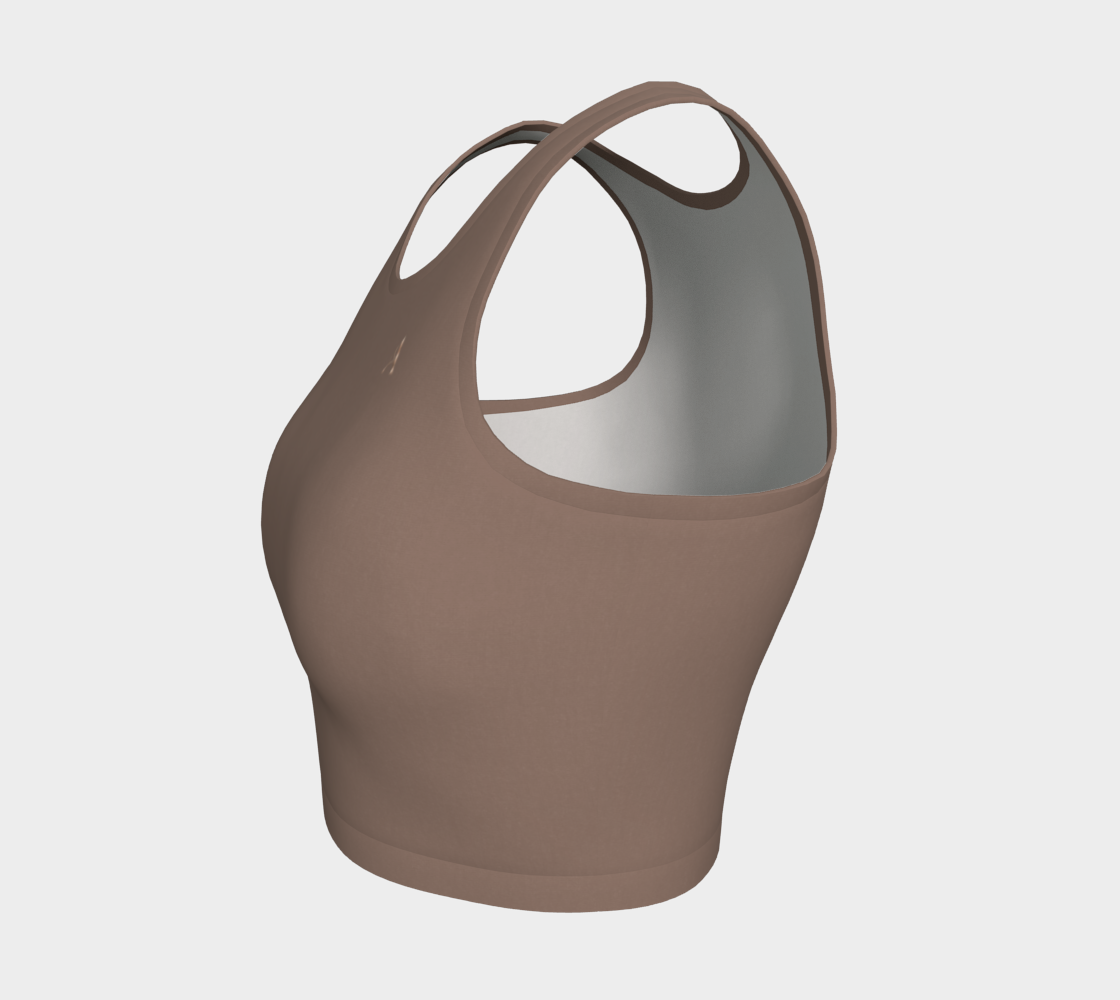 Aesthetic Crop™ – Mocha | Luxury Athletic Crop Top | AHMYDI