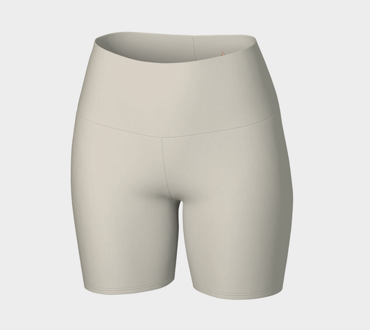 Yoga Short™ – Stone | Luxury High-Waist Yoga Shorts | AHMYDI