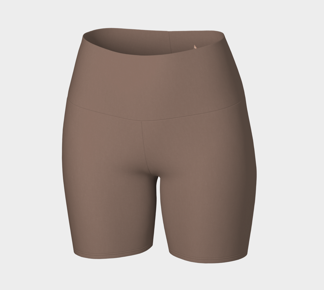 Yoga Short™ – Mocha | Luxury High-Waist Yoga Shorts | AHMYDI