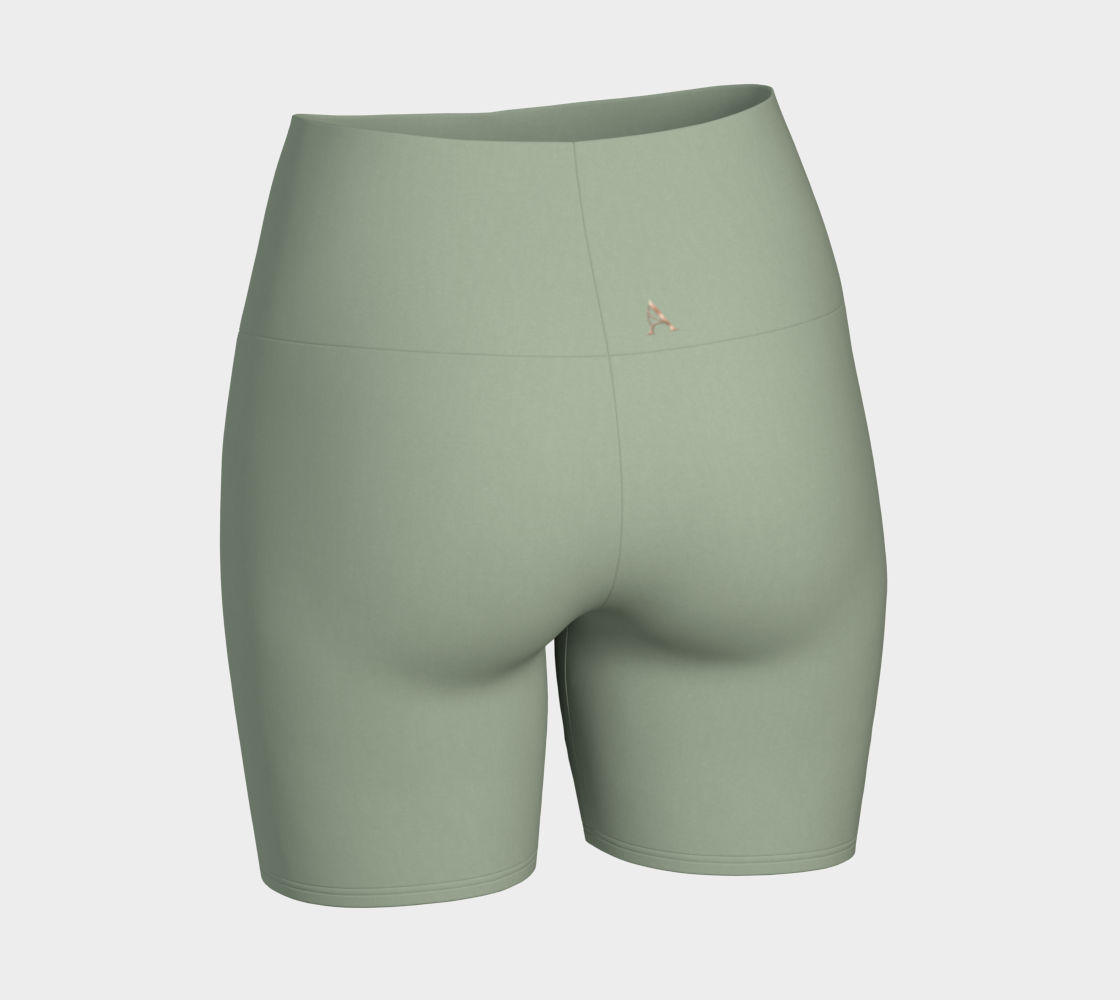 Yoga Short™ – Sage | Luxury High-Waist Yoga Shorts | AHMYDI