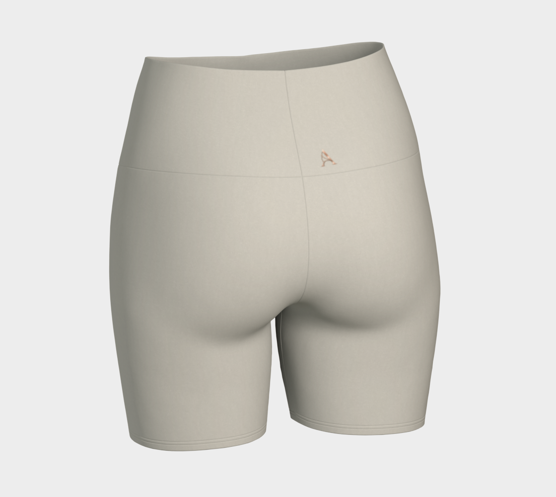 Yoga Short™ – Stone | Luxury High-Waist Yoga Shorts | AHMYDI