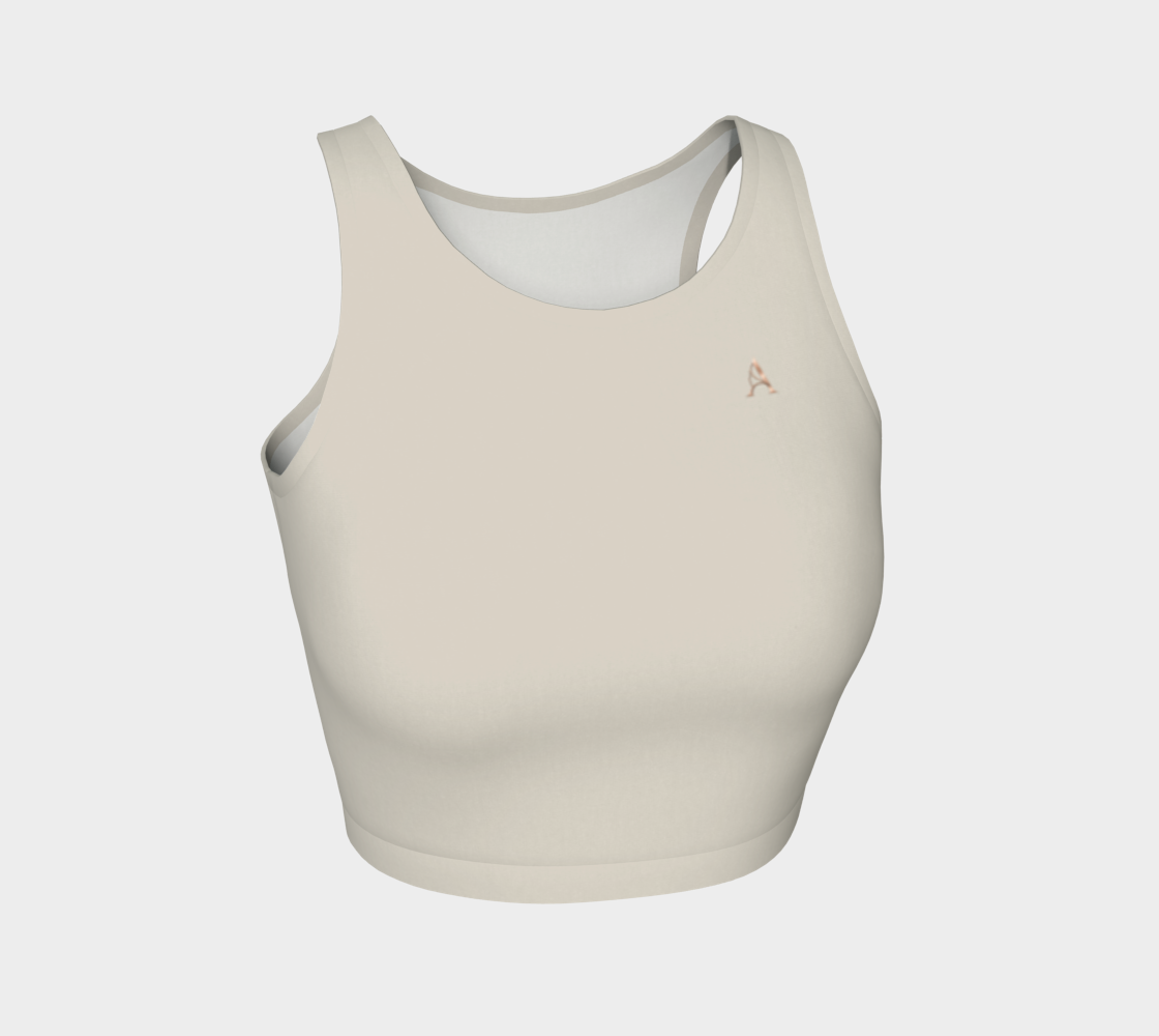 Aesthetic Crop™ – Stone | Luxury Athletic Crop Top | AHMYDI