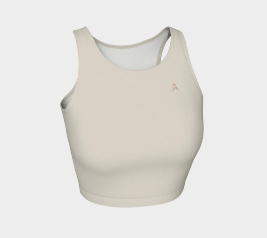 Aesthetic Crop™ – Stone | Luxury Athletic Crop Top | AHMYDI