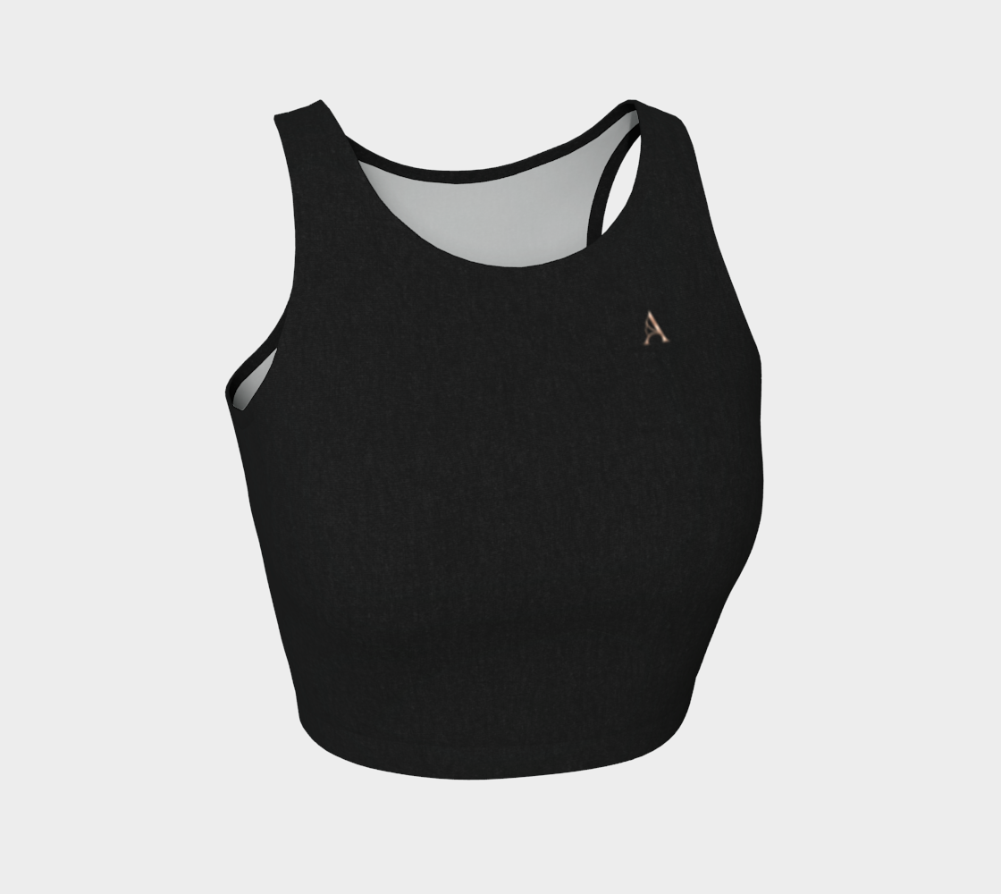 Aesthetic Crop™ – Black | Luxury Athletic Crop Top | AHMYDI