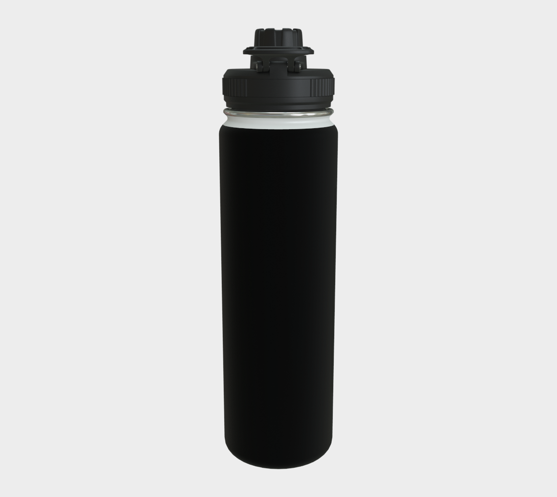 Signature Water Bottle™ – Matt Black | Luxury Printed Stainless Steel Bottle | AHMYDI