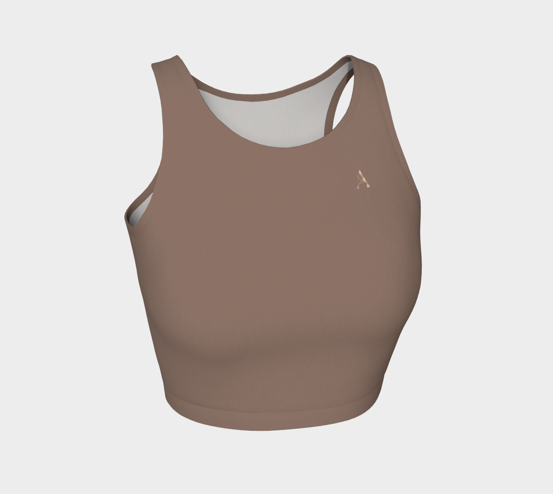 Aesthetic Crop™ – Mocha | Luxury Athletic Crop Top | AHMYDI