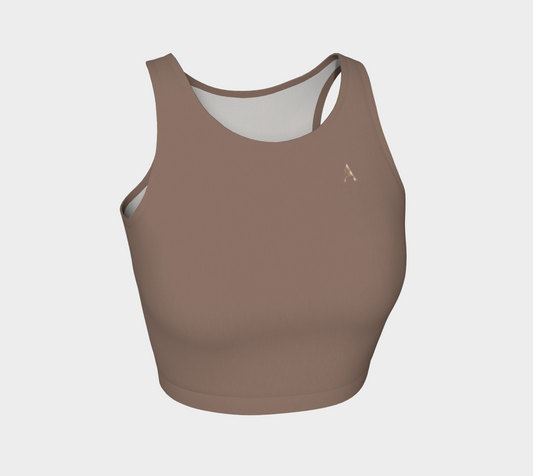 Aesthetic Crop™ – Mocha | Luxury Athletic Crop Top | AHMYDI